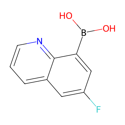 (6-Fluoroquinolin-8-yl)boronic acid结构图