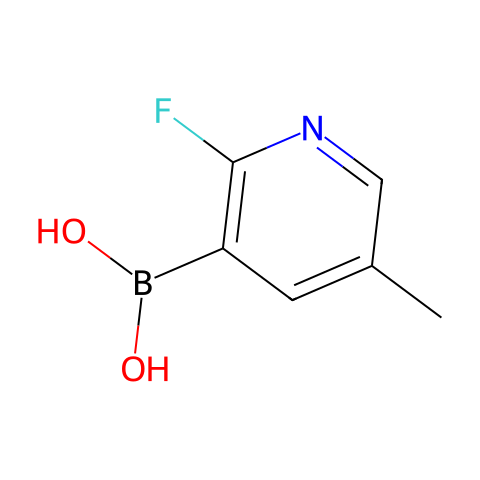 2-氟-5-甲基吡啶-3-硼酸结构图
