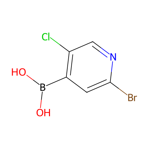 (2-Bromo-5-chloropyridin-4-yl)boronic acid结构图