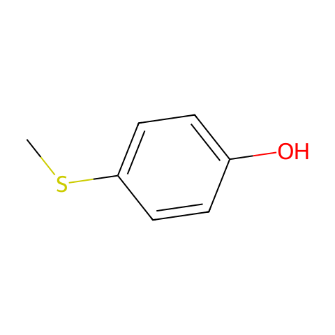 4-(甲硫基)苯酚结构图