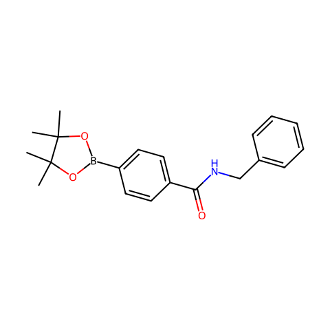 N-Benzyl-4-(4,4,5,5-tetramethyl-1,3,2-dioxaborolan-2-yl)benzamide结构图