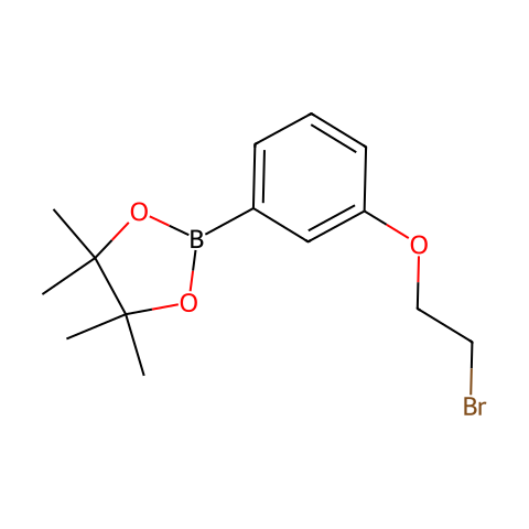 2-(3-(2-Bromoethoxy)phenyl)-4,4,5,5-tetramethyl-1,3,2-dioxaborolane结构图