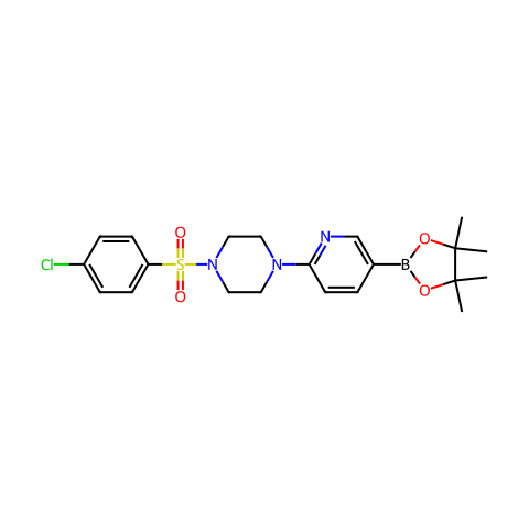 2-[4-(4-Chlorophenylsulfonyl)Piperazin-1-YL]Pyridine-5-Boronic Acid, Pinacol Ester结构图