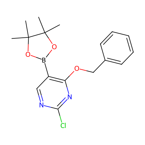 4-苄氧基-2-氯嘧啶-5-硼酸频哪酯结构图