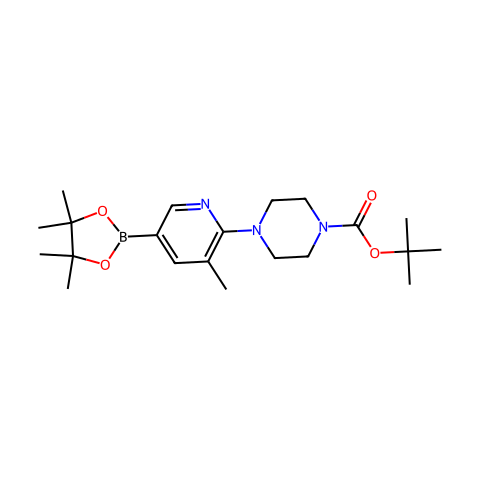 tert-Butyl 4-(3-methyl-5-(4,4,5,5-tetramethyl-1,3,2-dioxaborolan-2-yl)pyridin-2-yl)piperazine-1-carboxylate结构图