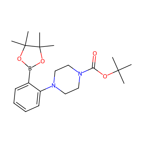 tert-Butyl 4-(2-(4,4,5,5-tetramethyl-1,3,2-dioxaboro-lan-2-yl)phenyl)piperazine-1-carboxylate结构图