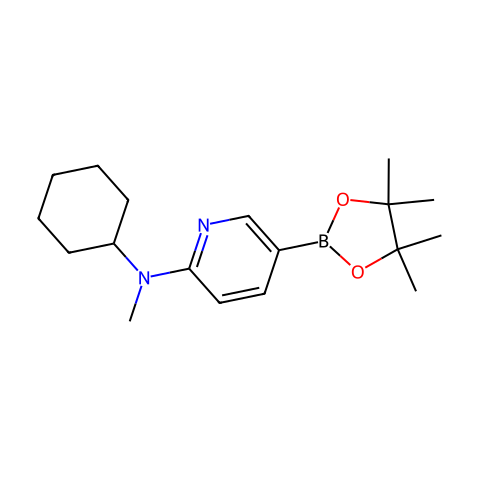6-[环己基(甲基)氨基]嘧啶-3-硼酸频哪醇酯结构图