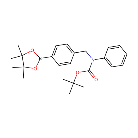 [4-(Phenyl-Boc-aminomethyl)phenyl]-boronic acid pinacol ester结构图