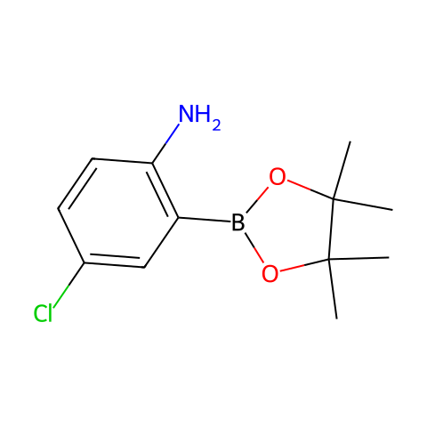 2-AMINO-5-CHLOROPHENYLBORONIC ACID, PINACOL ESTER结构图