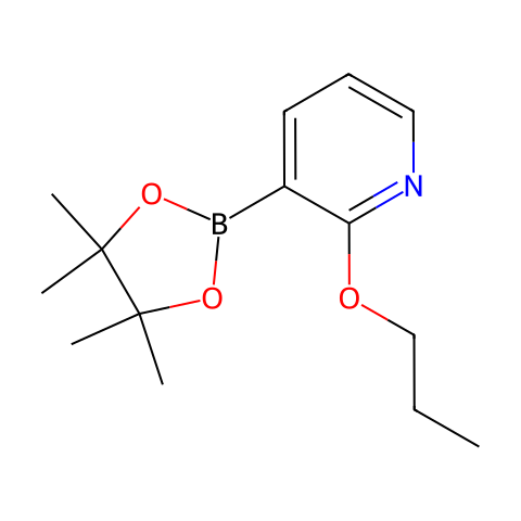 2-丙氧基-3-(4,4,5,5-四甲基-1,3,2-二杂氧戊硼烷-2-基)吡啶结构图