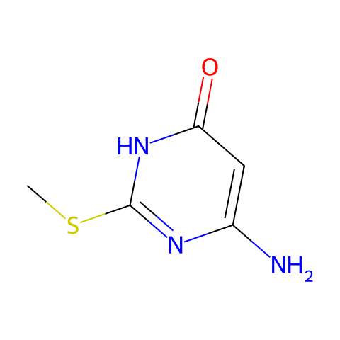 2-甲基巯基-4-氨基-6-羟基嘧啶结构图