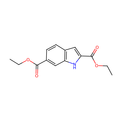 吲哚-6-羧酸乙酯-2-羧酸乙酯结构图