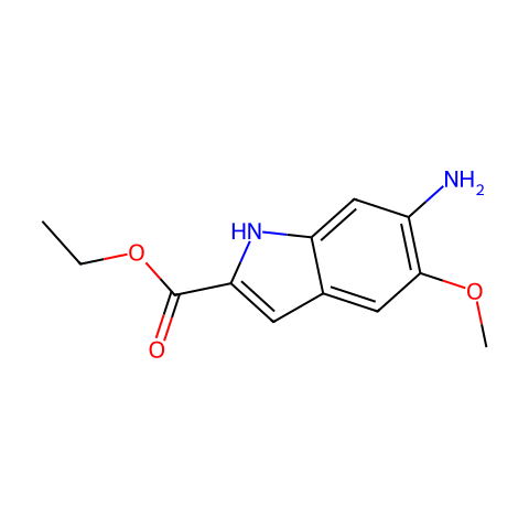 6-氨基-5-甲氧基吲哚-2-甲酸乙酯结构图