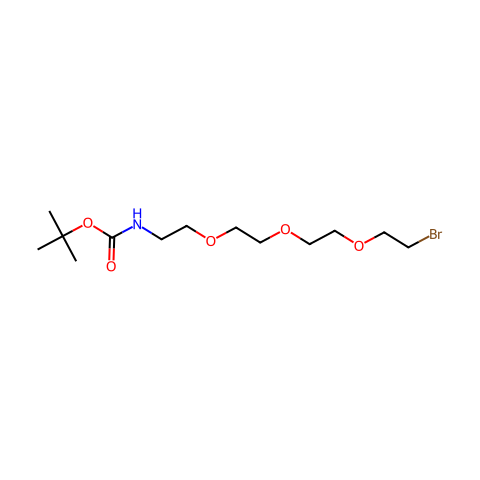 1-Boc-amino-3,6,9-trioxaundecanyl-11-bromide结构图