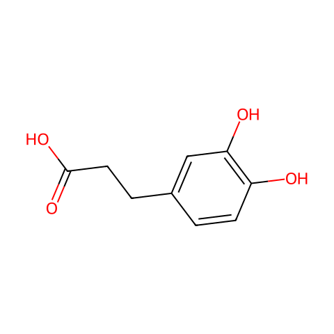 3-(3,4-二羟基苯基)丙酸结构图