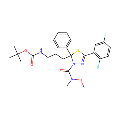 Carbamic acid, N-[3-[5-(2,5-difluorophenyl)-2,3-dihydro-3-[(methoxymethylamino)carbonyl]-2-phenyl-1,3,4-thiadiazol-2-yl]propyl]-结构图