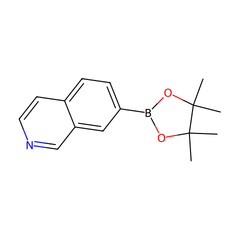 7-(4,4,5,5-Tetramethyl-1,3,2-dioxaborolan-2-yl)isoquinoline结构图