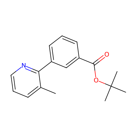 Benzoic acid, 3-(3-methyl-2-pyridinyl)-, 1,1-dimethylethyl ester结构图