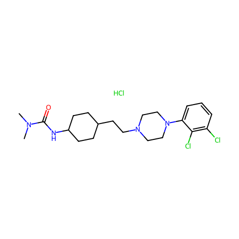 Cariprazine (hydrochloride)结构图