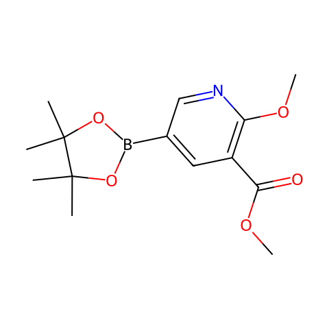 Methyl 2-methoxy-5-(4,4,5,5-tetramethyl-1,3,2-dioxaborolan-2-yl)nicotinate结构图