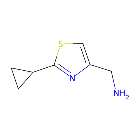 (2-环丙基噻唑-4-基)甲胺结构图