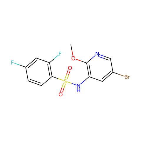 N-(5-bromo-2-methoxypyridin-3-yl)-2,4-difluorobenzenesulfonamide结构图