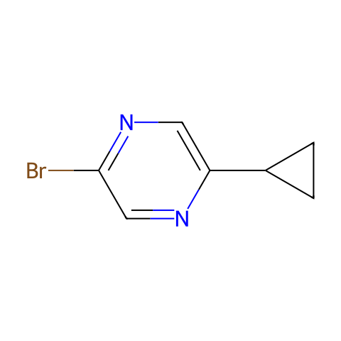2-Bromo-5-cyclopropylpyrazine结构图