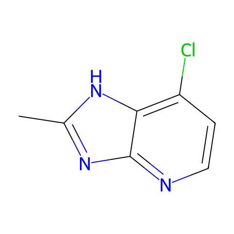 7-氯-2-甲基-3H-咪唑并[4,5-B]吡啶结构图