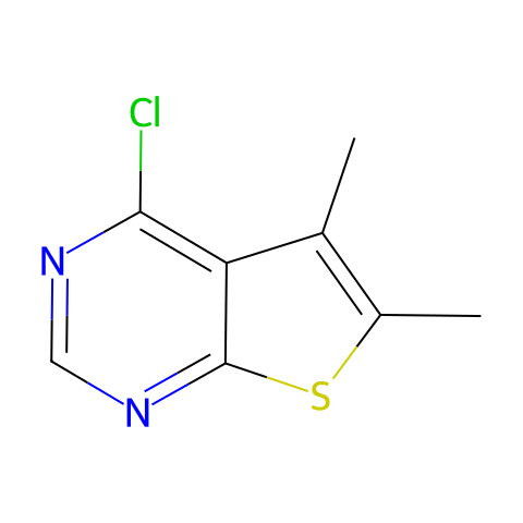 4-氯-5,6-二甲基噻吩[2,3-D]嘧啶结构图