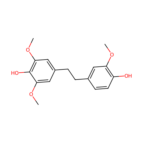 4-[2-(4-羟基-3-甲氧苯基)乙基]-2,6-二甲氧基-苯酚结构图