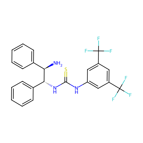 N-[(1R,2R)-2-氨基-1,2-二苯基乙基]-N'-[3,5-双(三氟甲基)苯基]硫脲结构图