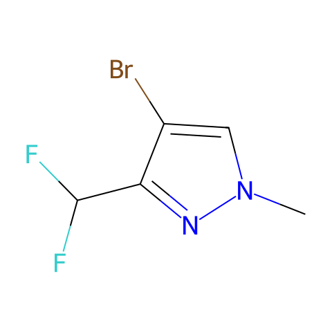 4-溴-3-二氟甲基-1-甲基吡唑结构图