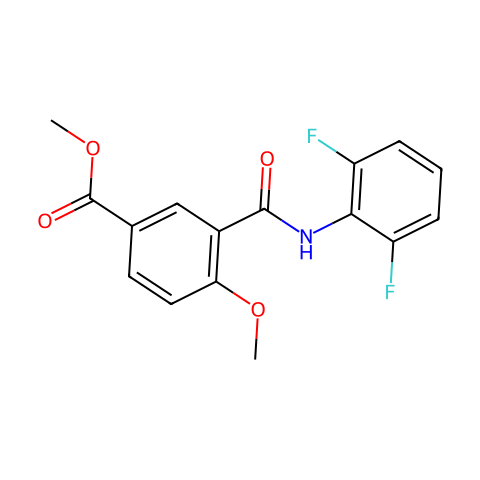 methyl 3-(2,6-difluorophenylcarbamoyl)-4-methoxybenzoate结构图