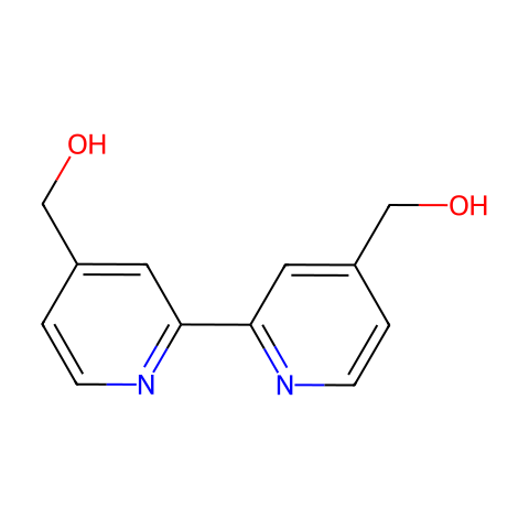 4,4'-双(羟甲基)-2,2'-二吡啶结构图