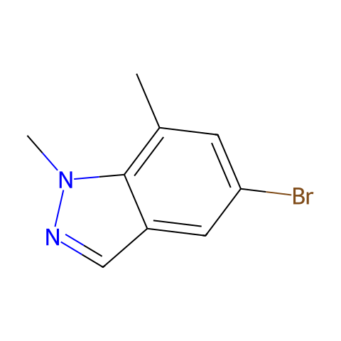 5-Bromo-1,7-dimethyl-1H-indazole结构图