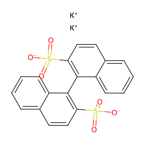 (R)-1,1'-联萘-2,2'-二磺酸二钾结构图
