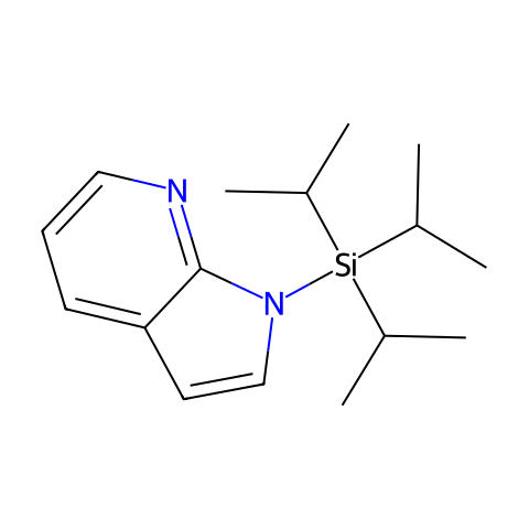 1-[Tris(1-methylethyl)silyl]-1H-pyrrolo[2,3-b]pyridine结构图