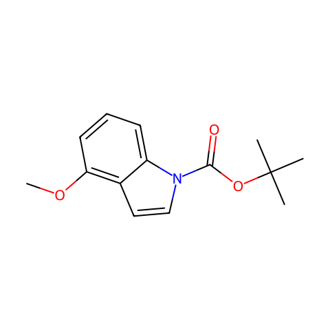 tert-butyl 4-methoxy-1H-indole-1-carboxylate结构图