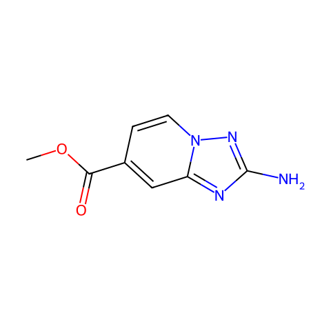 2-氨基-[1,2,4]三唑并[1,5-A]吡啶-7-羧酸甲酯结构图