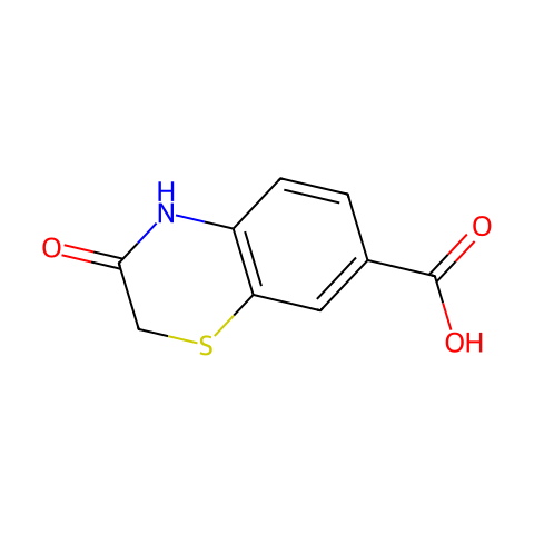 3-oxo-3,4-dihydro-2H-1,4-benzothiazine-7-carboxylic acid结构图