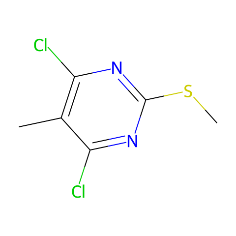 4,6-二氯-5-甲基-2-(甲硫基)嘧啶结构图
