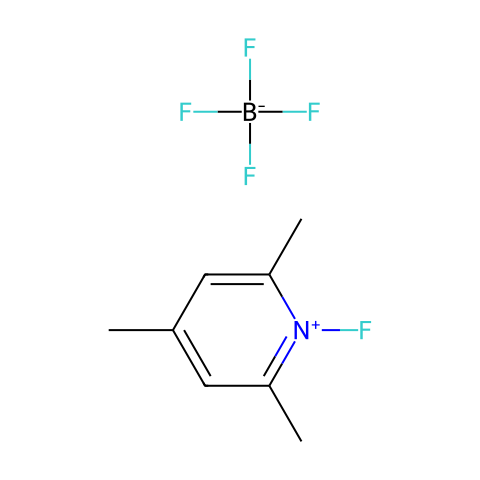 1-氟-2,4,6-三甲基吡啶四氟硼酸盐[氟化试剂]结构图