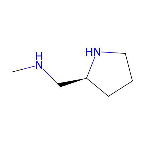 N-methyl-1-[(2S)-pyrrolidin-2-yl]methanamine结构图