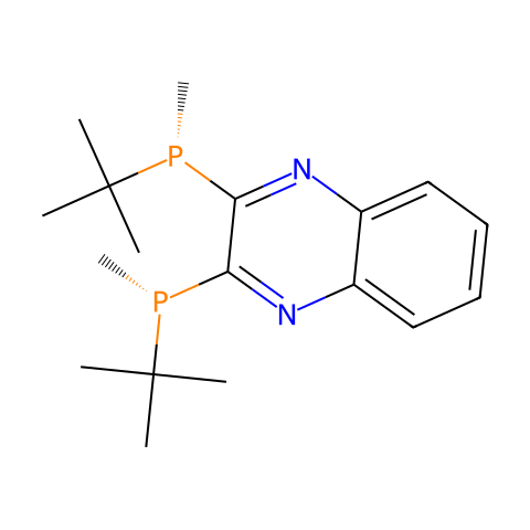 (S,S)-(+)-2,3-双(叔丁基甲基膦)喹喔啉结构图
