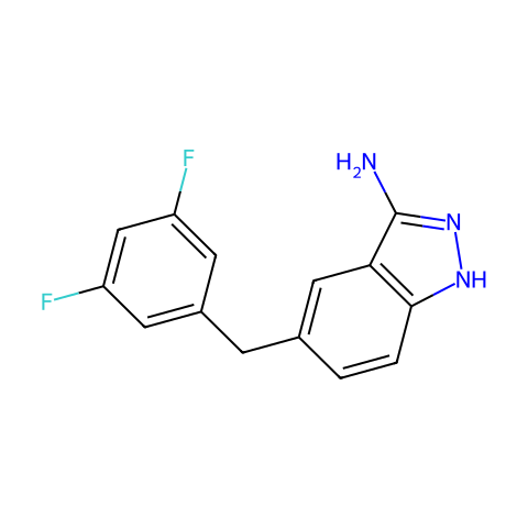 5-(3,5-二氟苄基)-1H-吲唑-3-胺结构图