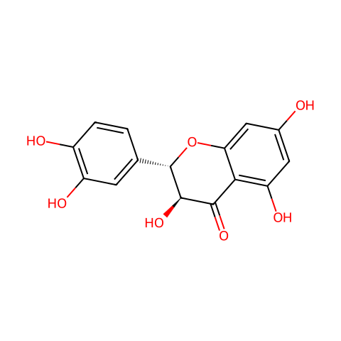 (-)-二氢槲皮素结构图