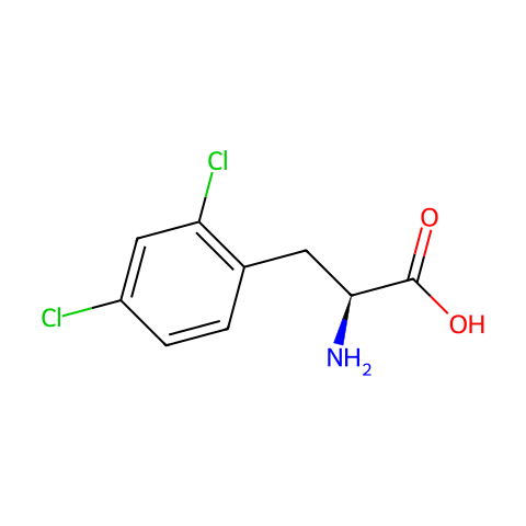 L-2,4-二氯苯丙氨酸结构图