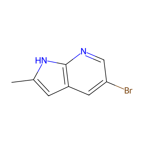 5-溴-2-甲基-1H-吡咯并[2,3-B]吡啶结构图