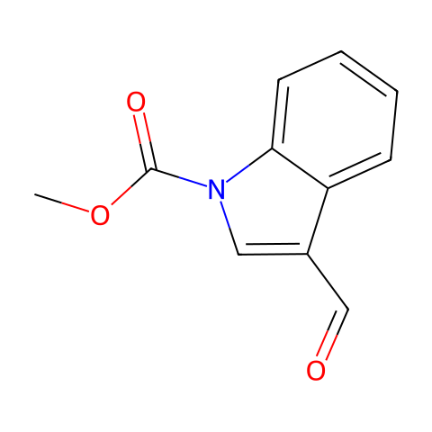 methyl 3-formylindole-1-carboxylate结构图