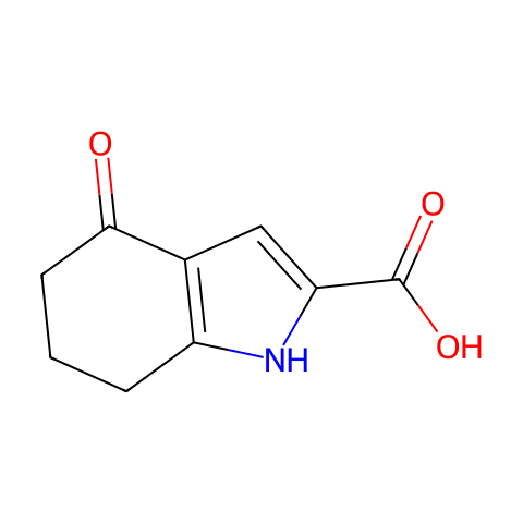 4-oxo-1,5,6,7-tetrahydroindole-2-carboxylic acid结构图